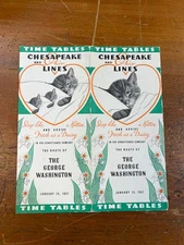 Chesapeake & Ohio Lines - The George Washington Timetable January 24th, 1937