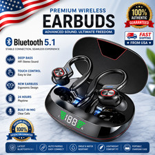 Bluetooth Headset 5.1 True Wireless Earphones Earbuds Headphones HiFi Sport TWS