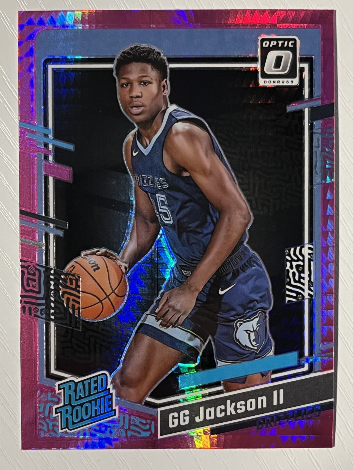 GG Jackson II 2023-24 Panini Donruss Optic Pink Hyper Prizm RC #228 Grizzlies