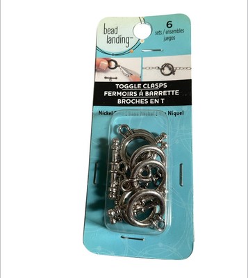 Bead Landing 6 Sets Toggle Clasps Nickel Free Silver New Quality Fashion Jewels