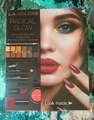 Set of 2 L.A.Color gifts: Radical Glow 20pc & Hot Nudes 12 Color Eye Palette!!