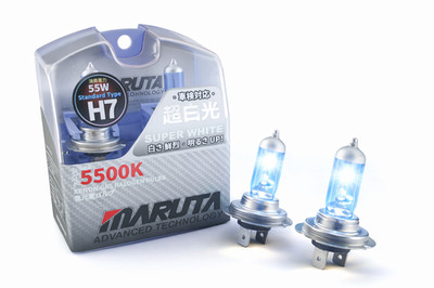 MARUTA SUPER WHITE H7 55W 5500K Halogen Abblendlichtlampe