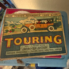 Parker Brothers Touring The Famous Automobile Card Game Set Vintage 1900