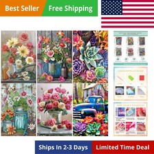 6 Pack Diamond Painting Kit Full Drill 5D Diamond Painting by Number Kits for...