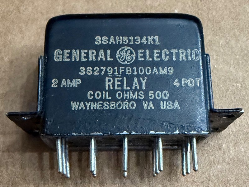 RELAY  GENERAL ELECTRIC  3S2791FB100AM9   3SAH5134K1 , NEW