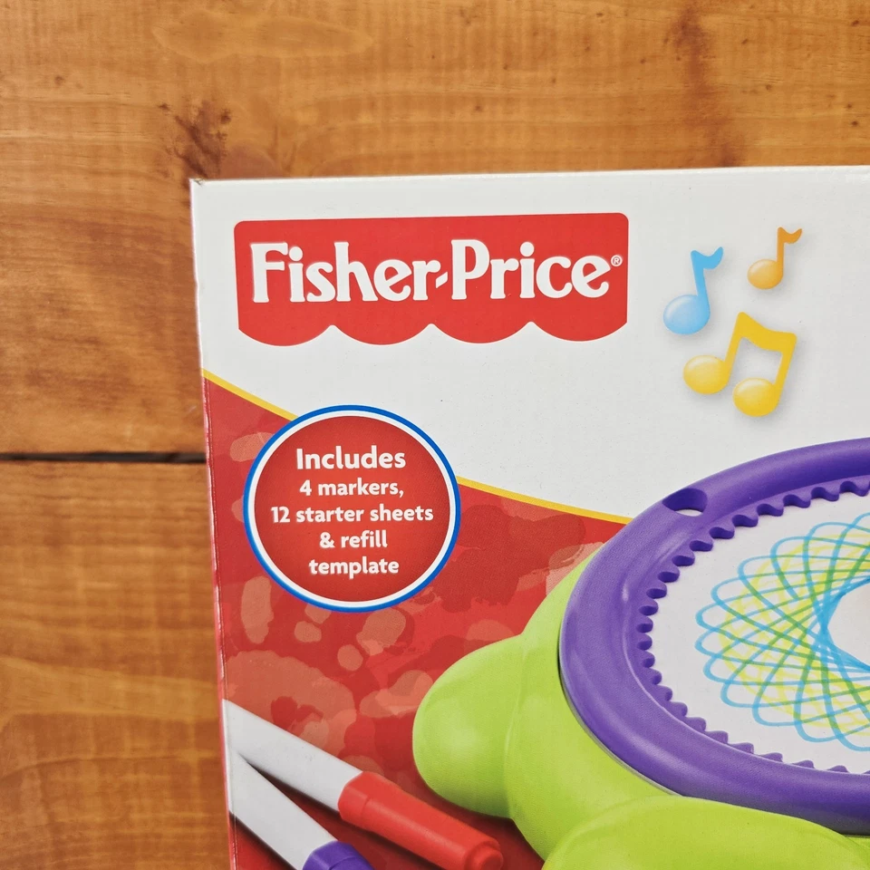 Desenho em espiral motorizado Fisher Price Spin N' Spiral Doodler Mattel feito por mim - Imagem 2 de 4