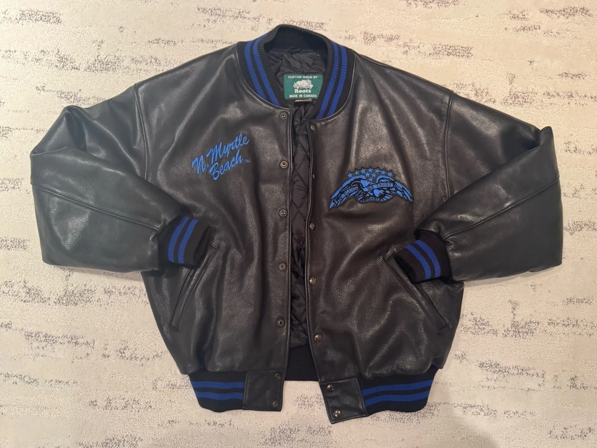 roots leather jacket products for sale | eBay