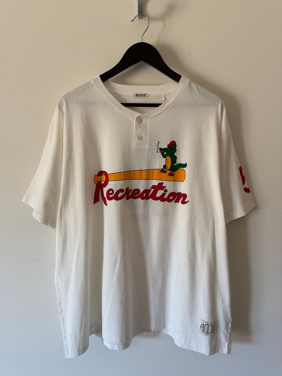 Bode Reptile Rec Baseball Tee - Size XXL - Cream - NEW | eBay