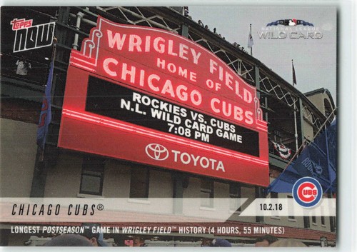 2018 Topps Now 833 CHICAGO CUBS®