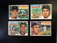 (4) 1956 Topps Alvin Dark Johnny Antonelli Dusty Rhodes Billy Pierce