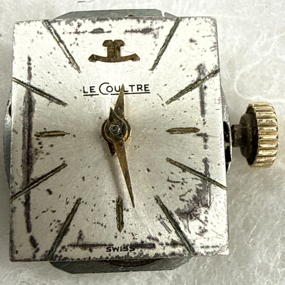 Vintage LeCoultre Swiss 17 Jewels 1940 Watch Movement Dial  - Works - Image 3 of 4