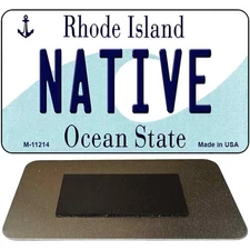 Native Rhode Island State License Plate Tag Novelty Magnet M-11214 3.5" x 2"