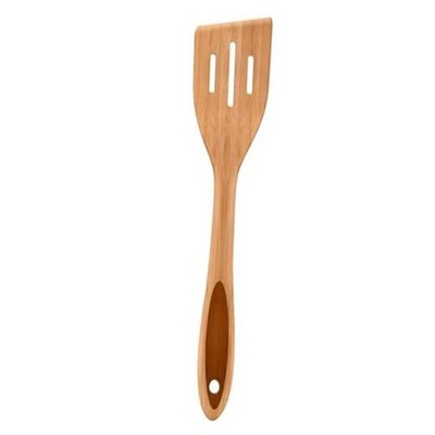 12'' Wooden Slotted Spatula Turner, thick Bamboo Kitchen Spatula Turner, Egg