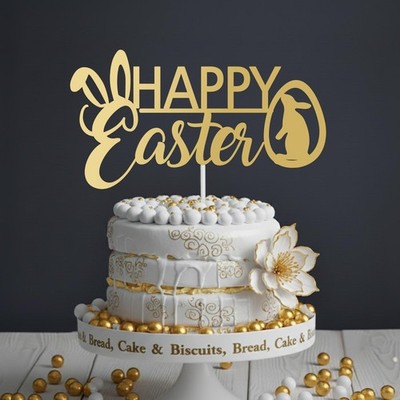 Frohe Ostern Acryl Hase Tortenaufleger - Ostern Party Deko - perfekt für Ostern