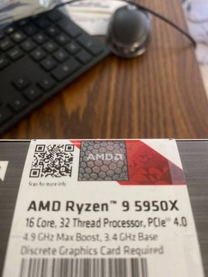 AMD Ryzen 9 5950X Desktop Processor (4.9GHz, 16 Cores, Socket AM4