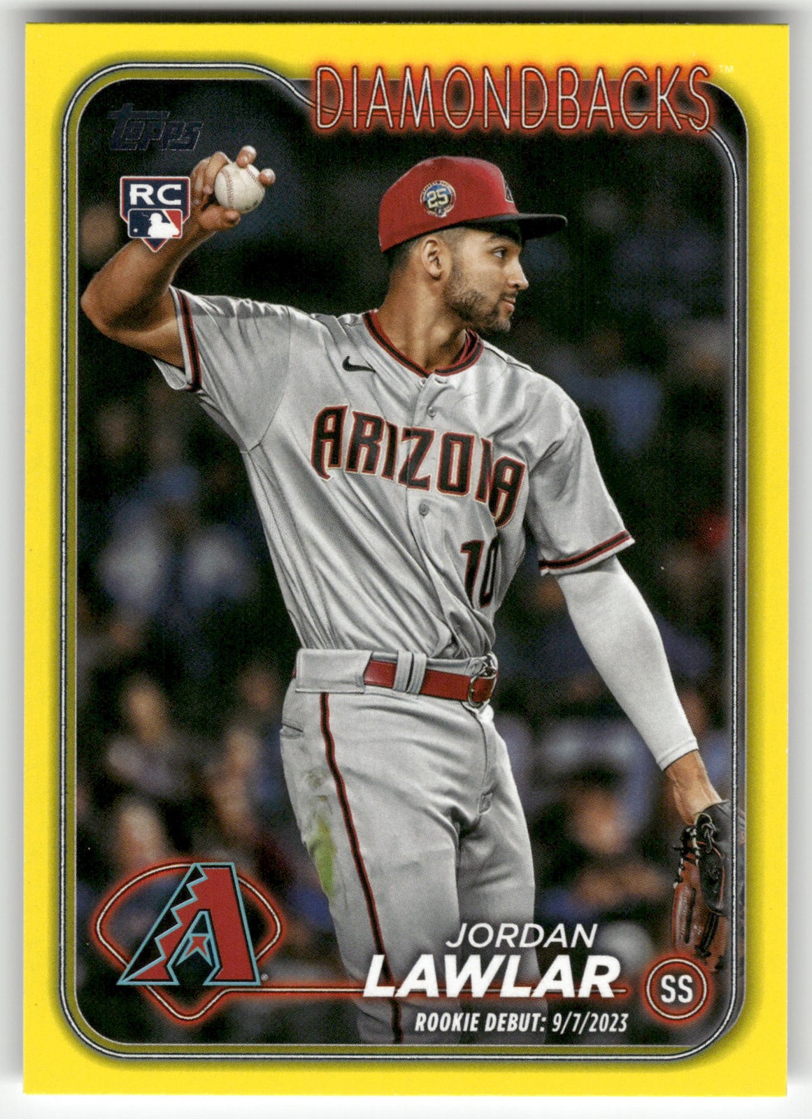 2024 Topps Update Yellow Jordan Lawlar #US41 Arizona Diamondbacks