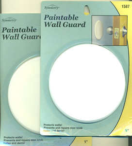 Two Symmetry Model #1587 Paintable Door Knob Wall Guards  5" round