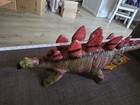 Stegosaurus Dinosaur Toy Figure Green with Pink Plates & Hang Tag — photo 3