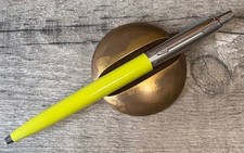 Vintage c1960s - Made in USA  Parker Jotter Ballpoint Pen Lime Green #BP146