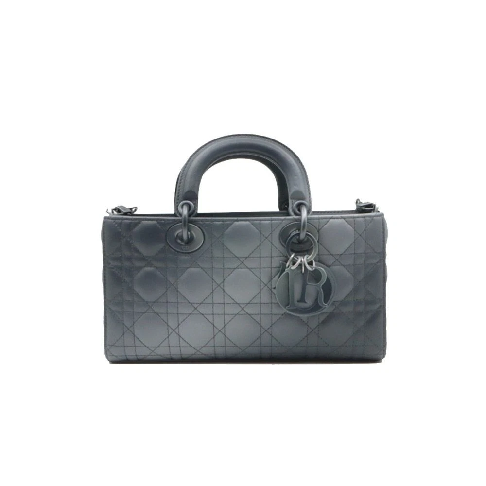 Sac moyen Dior Lady D Joy en agneau cannage dégradé gris éthéré M0540INFZ_M47G