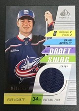 2024-25 SP Game Used Hockey DS-10 GAVIN BRINDLEY Draft Swag Jersey