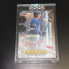 2019-20 Clear Cut Canvas Signatures Red Ink 28/55 Mark Scheifele #CS-MS Auto