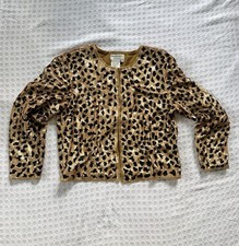 Adrianna Papell Silk Sequin Evening Line Jacket Vintage