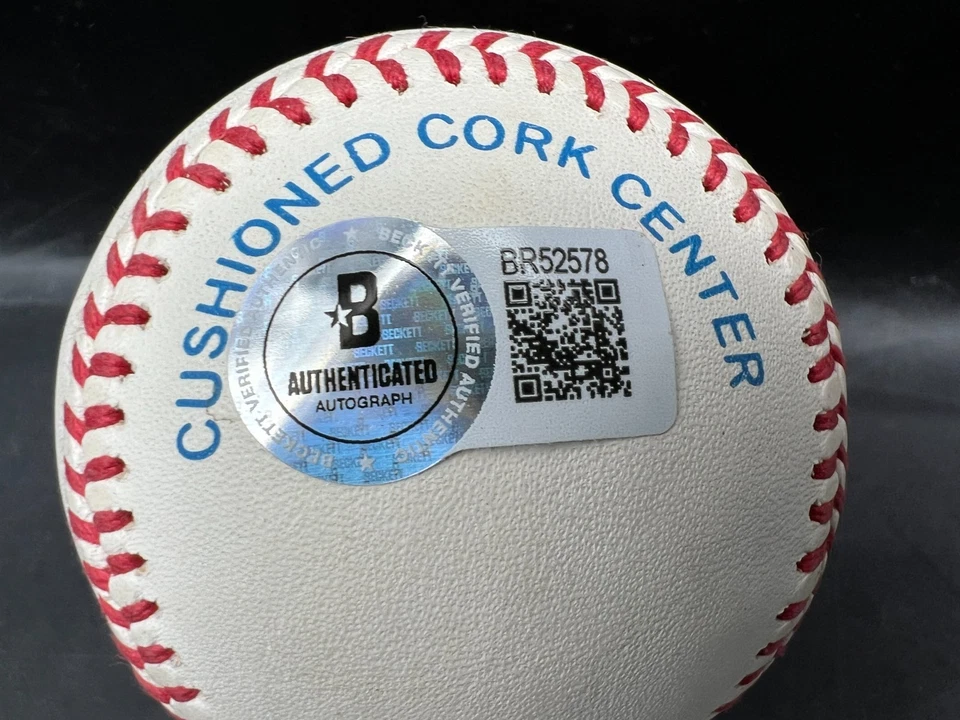 Bryan Harvey Firmado Autógrafo MLB Rawlings Béisbol Beckett Foto 3 de 3