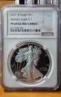 2021 W American Silver Eagle Heraldic T-1 PF 69 Ultra Cameo
