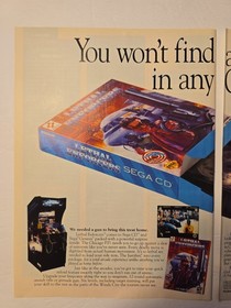 Vintage Sega CD Magazine Ad Mega Lot Lethal Enforcers Contra 90s Retro Rare