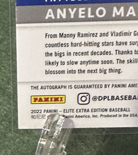 2022 Elite Extra Edition Anyelo Marquez Auto #218 RC LA Angels MiLB - Picture 10 of 10