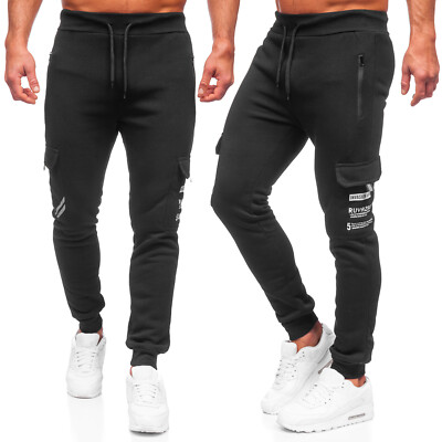 Cargohose Trainingshose Sporthose Jogger Fitness Print Herren Mix BOLF Classic 