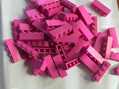  LEGO- NEW  #3010- DARK PINK-1 X 4 BRICKS- 25 PIECES