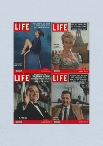 Life Magazine Lot of 4 Full Month of January 1956 9, 16, 23, 30 Henry Ford - Afbeelding 1 van 1