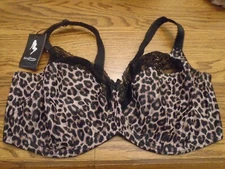 Panache Sculptresse size 44GG lepoard print iBalconnette  Full Cup u/w Bra NWT