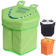 Aufbewahrungsbox für Kinderzimmer Faltbox mit Deckel Sitzhocker Truhe Kiste bunt