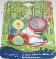 IN THE NIGHT GARDEN PACIFIERS HOLDER SET 3 PIECE-New-D F N