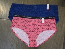 ASHLEY STEWART 2-PACK BLUE MESH  CORAL "ASHLEY LOVE" BRIEF PANTIES SIZE 22/24