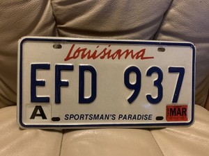Louisiana Lot Of 7 License Plates