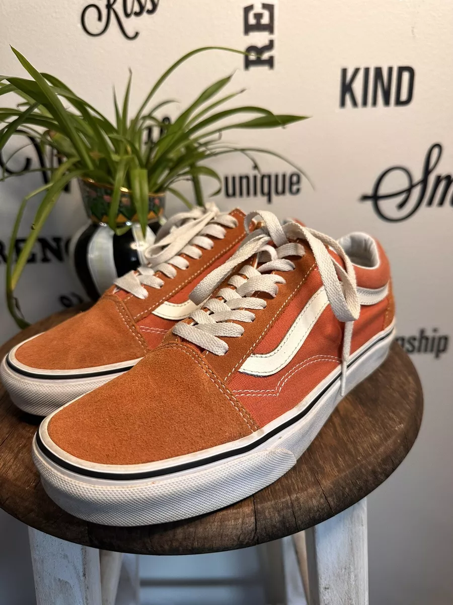 Vans Old Skool Skateboarding Shoe Men 6.5 Women 8 Coral Orange