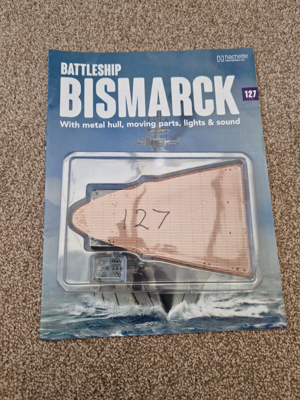 1/200 HACHETTE BUILD THE BISMARCK SHIP MODEL BATTLESHIP ISSUE 127 INC PART