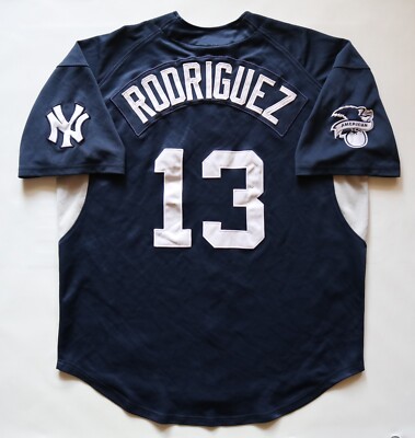 NEW YORK YANKEES #13 ALEX RODRIGUEZ 2000s BASEBALL JERSEY TRIKOT NAVY NIKE MEN L