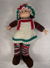 Vintage Handmade Crochet Strawberry Shortcake Christmas Doll