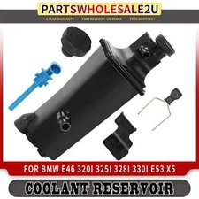 Radiator Coolant Overflow Expansion Tank Bottle Reservoir w/ Sensor for BMW E46