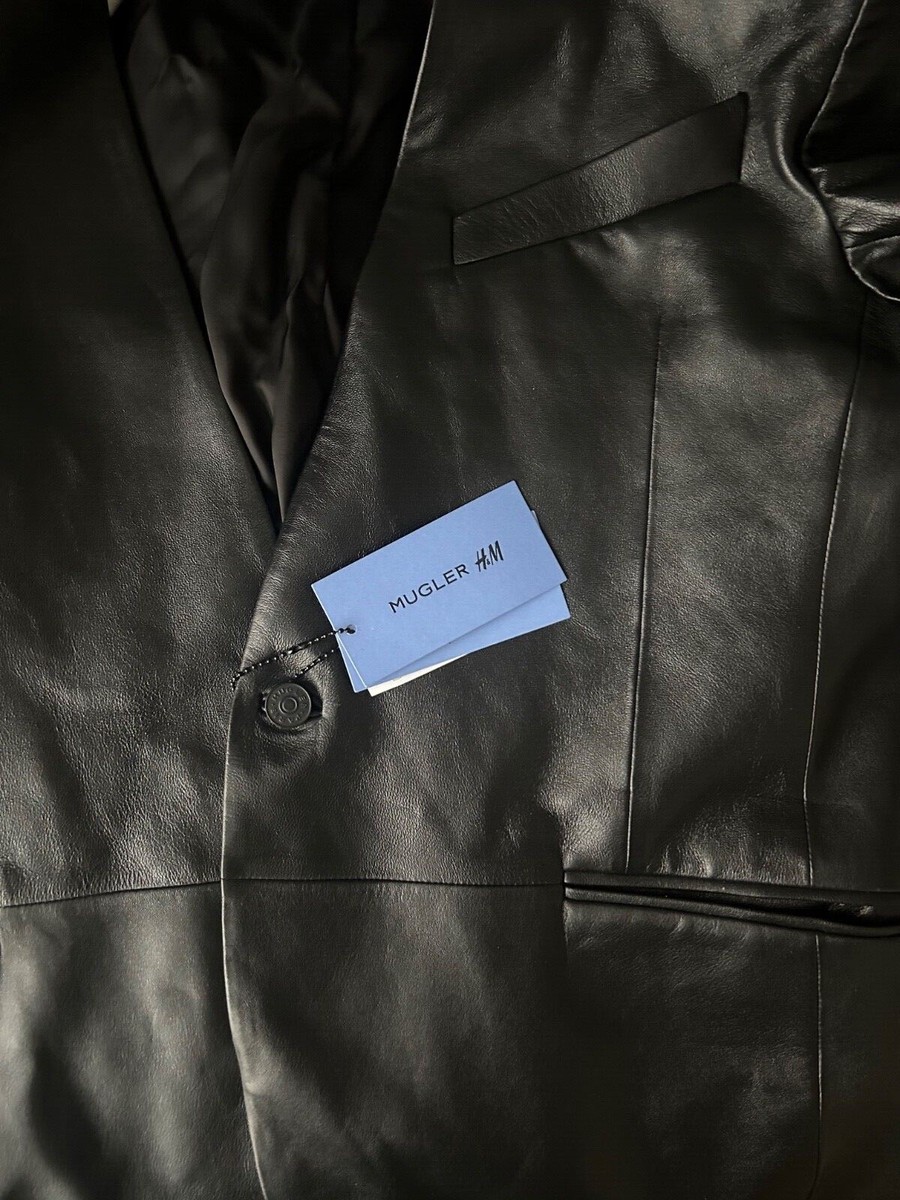 h&m leather blazer