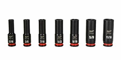 たこまる　3.4.5.6.7.8 Milwaukee 49-66-7006 SHOCKWAVE 3/8 in. Drive Deep Well 6 Point