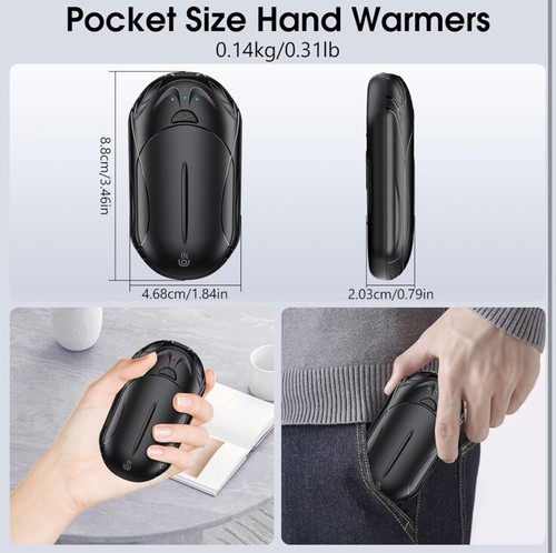 Hand Warmers Rechargeable 2 Pack,AI 6000mAh Rechargeable Hand Warmer - Picture 5 of 6