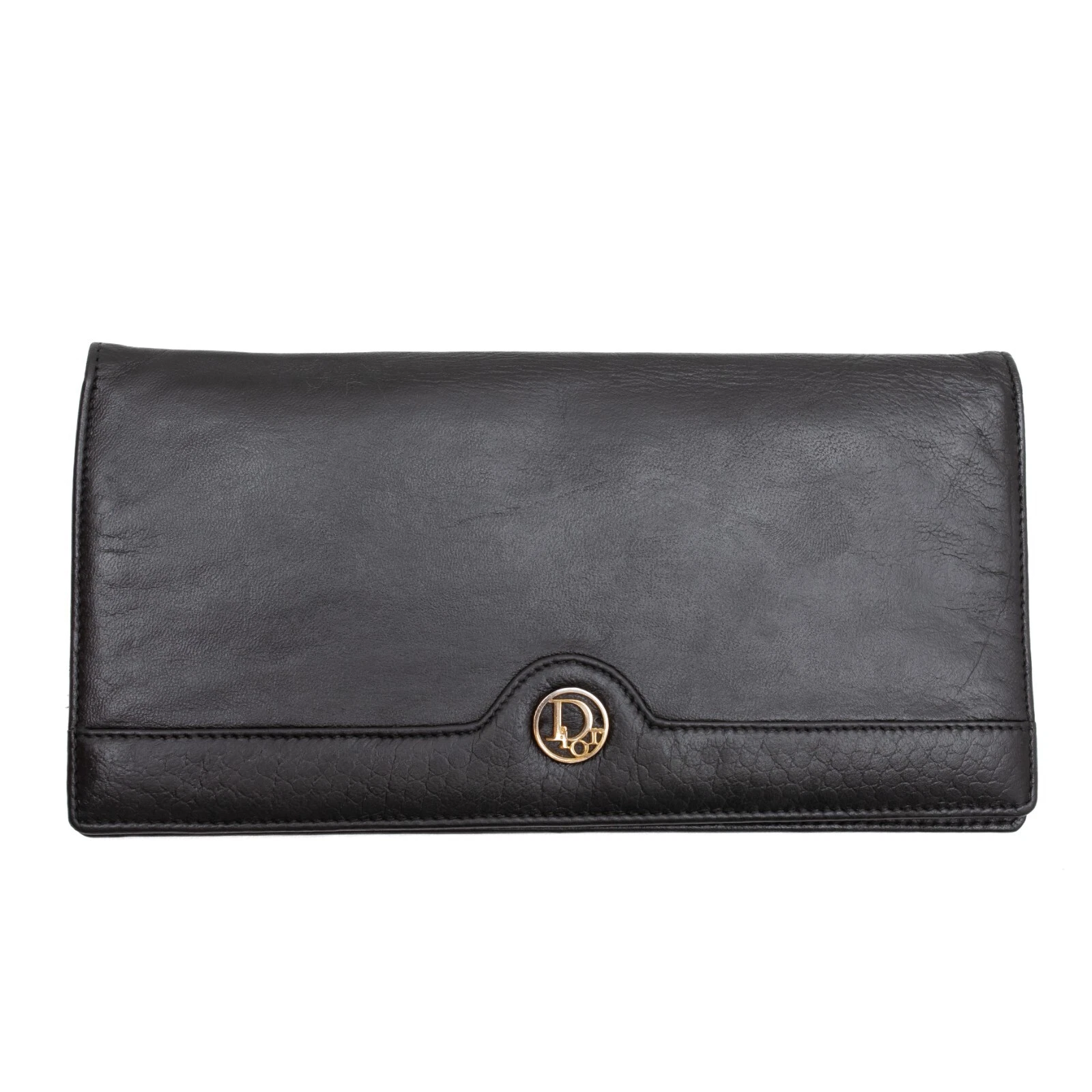 Portefeuille / sac à main vintage en cuir de vache Christian Dior