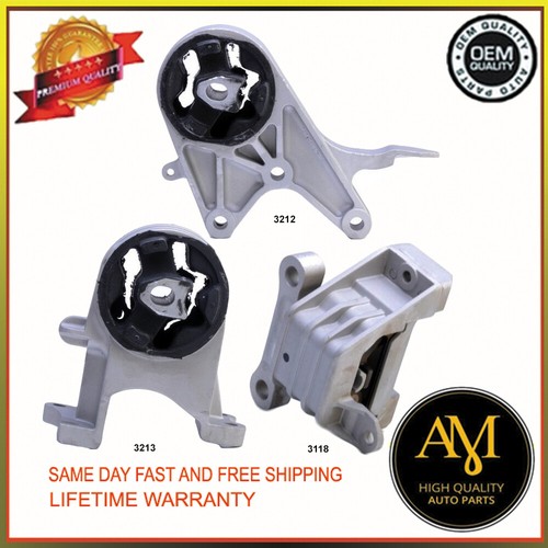 Engine Mount & Auto Trans Mounts 3PCS for Chevrolet Malibu 12-09 L4-2.4L 6 Speed - Picture 6 of 6