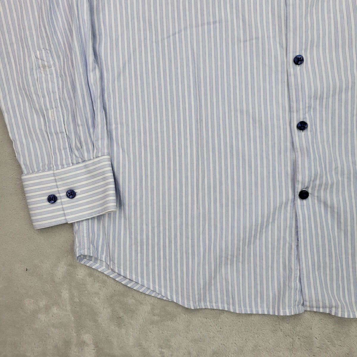 Christian Lacroix Shirt Mens Large Blue Button Pin Dress Christian Lacroix Shirt Mens Large Blue Button Pin Dress